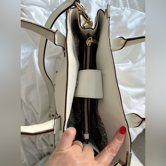 Rebecca Minkoff Amorous Leather White Satchel Bag - Picture 9 of 10